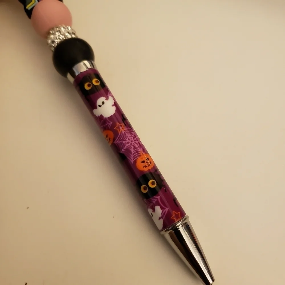 Handmade Hocus Pocus Winifred Sanderson Beaded Silicone Focal Bead Pen
